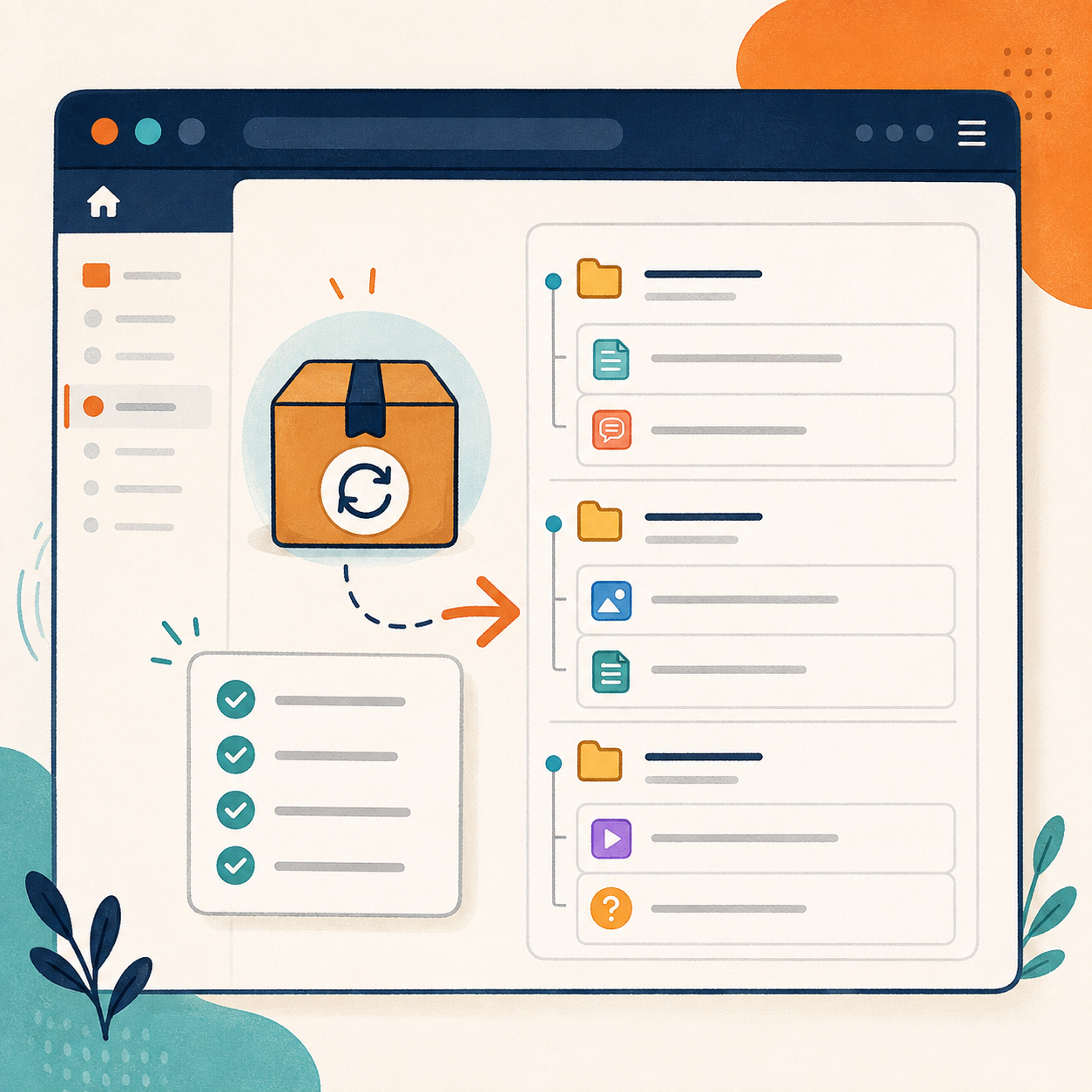 Illustration of a Moodle course restore and migration checklist