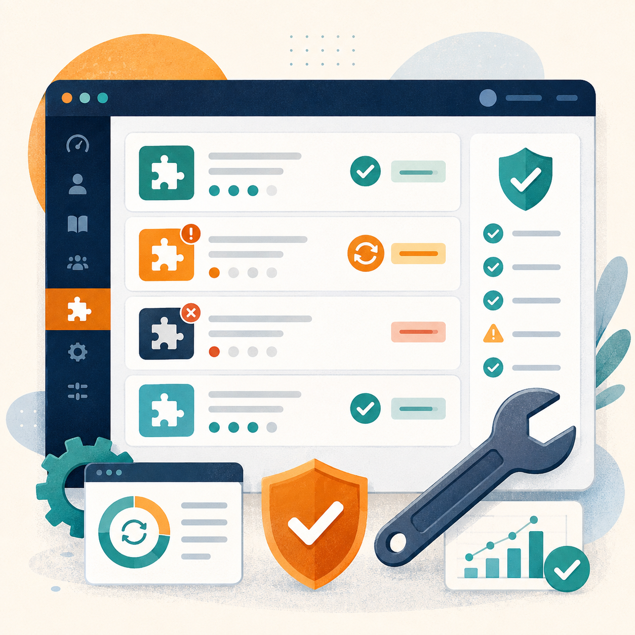 Illustration of Moodle plugin updates and compatibility support